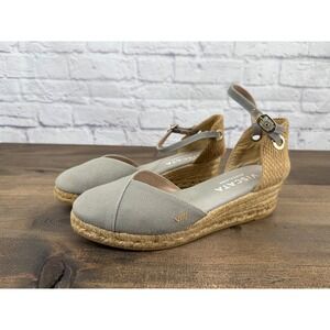 Viscata Barcelona Pubol Canvas Espadrille Wedge Sandals Ash Gray Women's 41/11